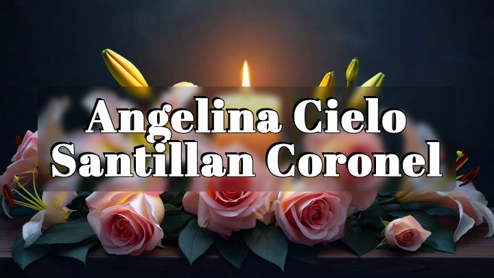 Angelina Cielo Santillan Coronel, San Carlos, Navajo Road near Golfcrest Drive